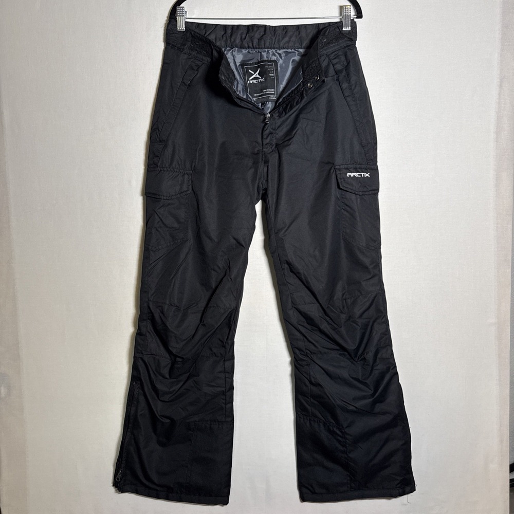 Arctix Mens Insulated Snow Pants Ski Snowboard Waterproof Cargo Black Size M